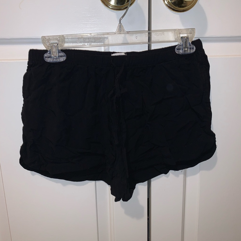 Black casual shorts